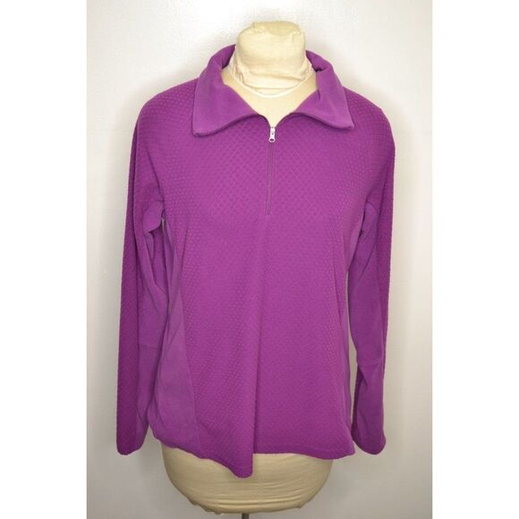 Columbia Glacial IV Women's Large Purple Long Sleeve 1/2 Zip Pullover Shirt - Picture 1 of 11